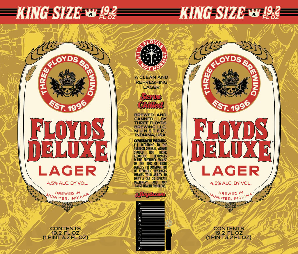 2025 3 FLoyds Deluxe Lager 19.2oz Cans