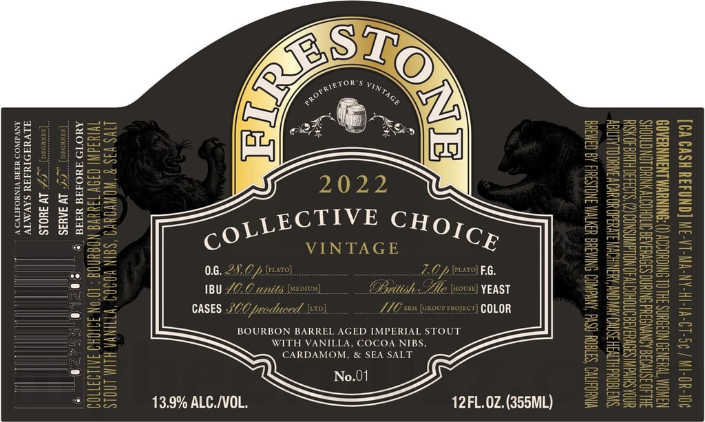 2025 / 2022 Firestone Walker Collective Choice 12oz bottles.