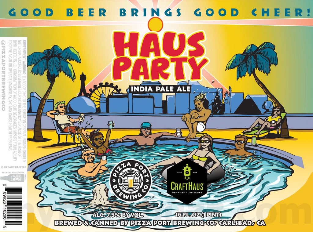 2025 Pizza Port CraftHaus Haus Party 16oz Cans.