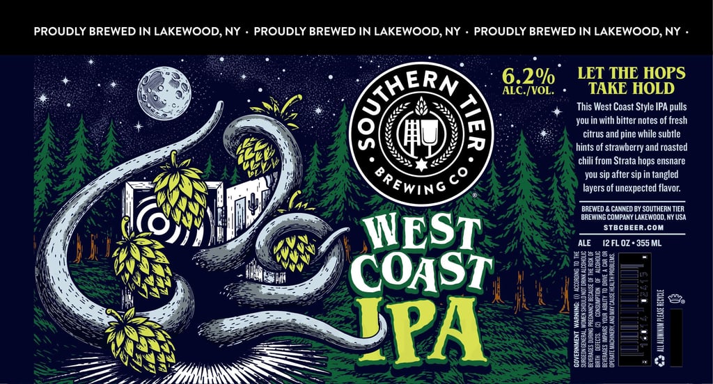 Southern Tier Adding Smooth Rider Session IPA & West Coast IPA 7 2026 Southern Tier West Coast IPA 12-oz Cans