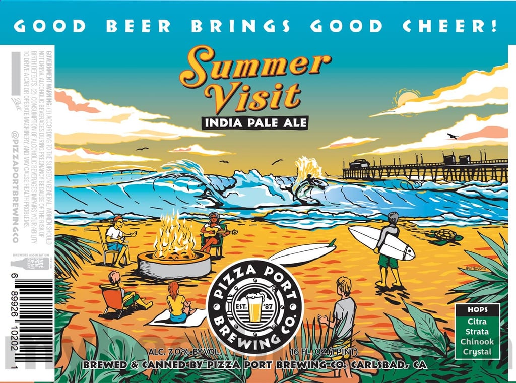 Pizza Port Brewing Summer Visit IPA 16oz Cans