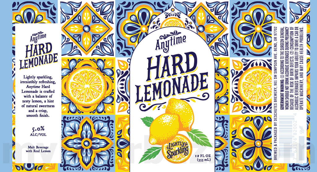 2025 Deschutes Anytime Hard Lemonade 12oz Cans.