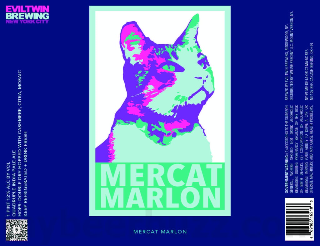 2025 Evil Twin Mercat Marlon 16oz Cans.