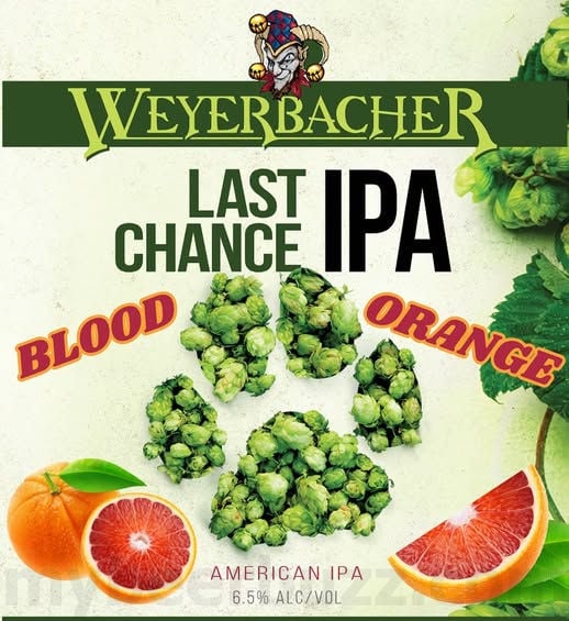 2025 Weyerbacher Blood Orange Last Chance IPA Cans