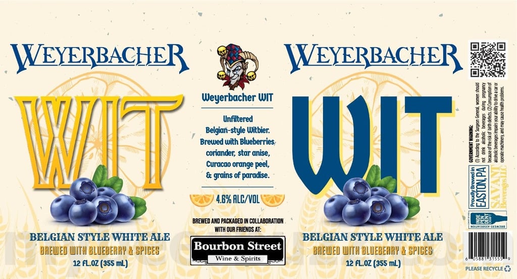 2025 Weyerbacher Wit 12oz cans