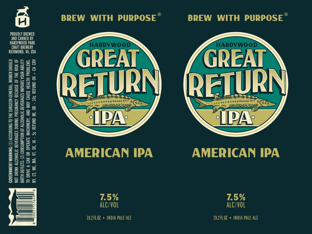 2026 Hardywood Park Craft Brewery Great Return IPA 19.2-oz Cans
