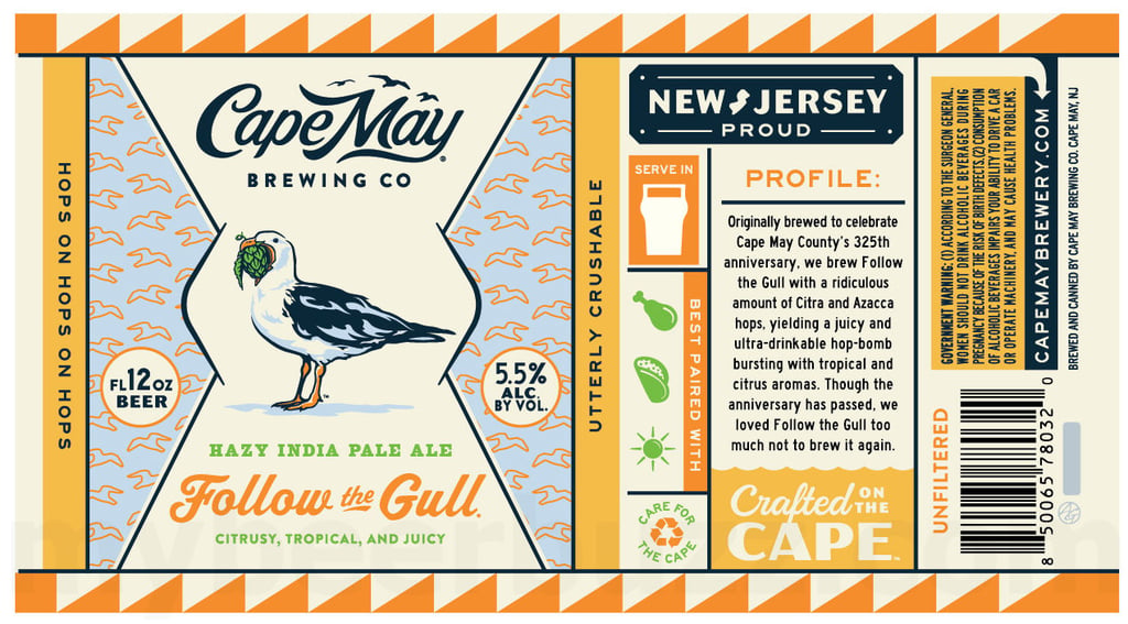 2025 Cape may Follow The Gull 16-oz Cans