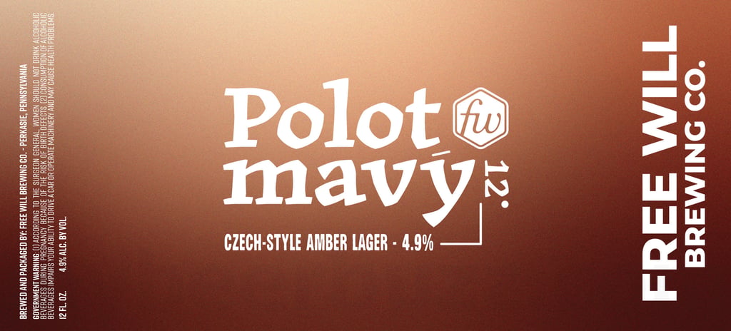 2026 Free Will Brewing Polotmavý 12° 12-oz Cans