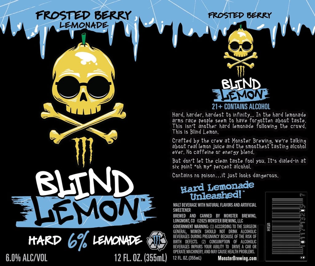 2026 Monster Brewing Blind Lemon Frosted Berry Lemonade 12-oz Cans