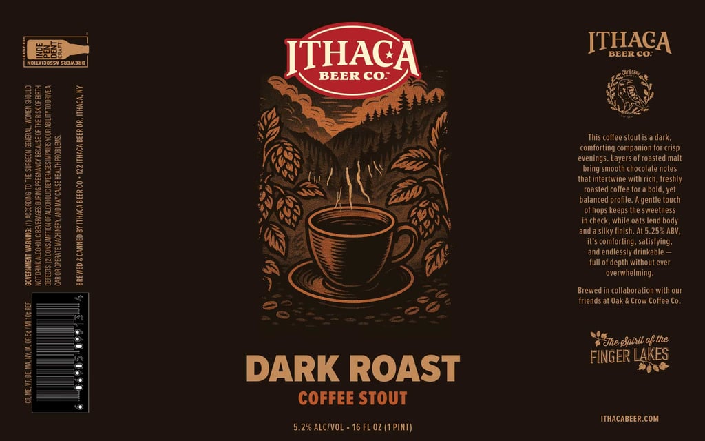 2025 Ithaca Beer Dark Roast 16-oz Cans