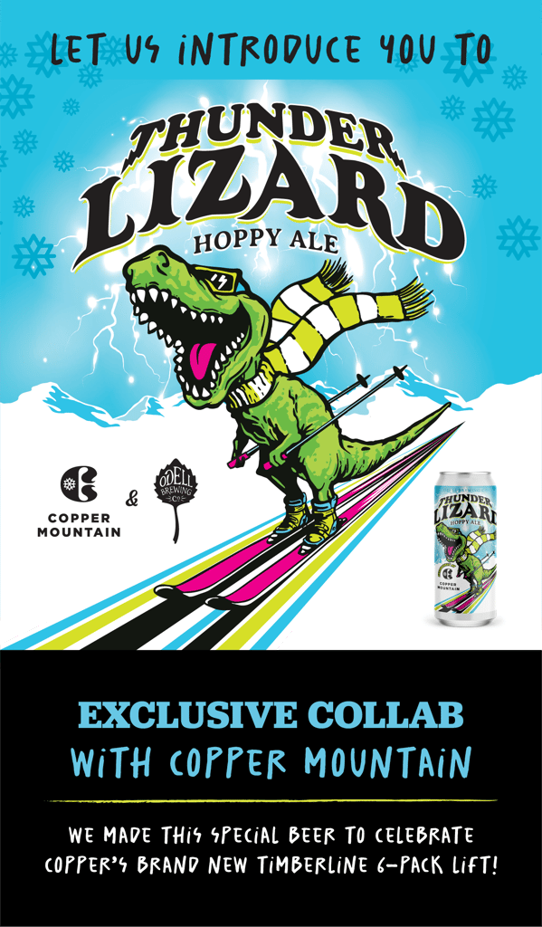 Odell Releasing Thunder Lizard Hoppy Ale Copper Mountain Collaboration