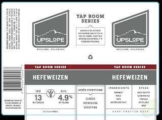Upslope Tap Room Series – Hefeweizen 19.2oz Cans