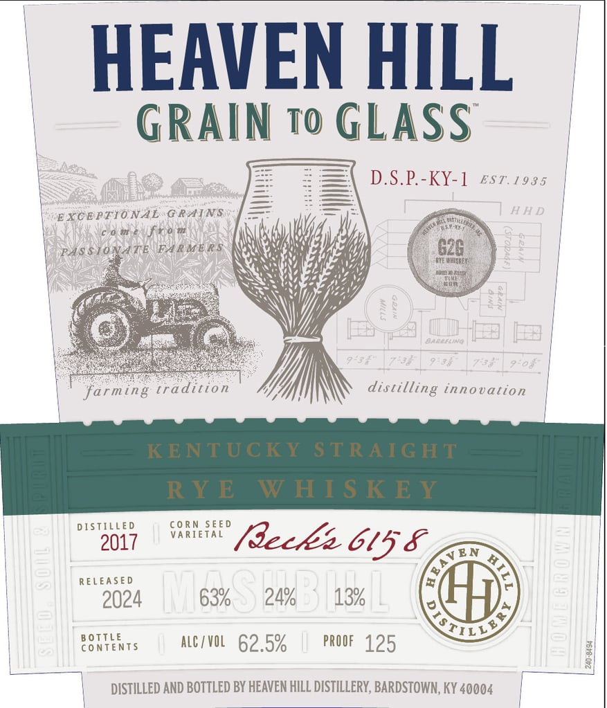 Heaven Hill Grain To Glass Beck’s 6158 Corn Seed Varietal Kentucky Straight Rye Whiskey