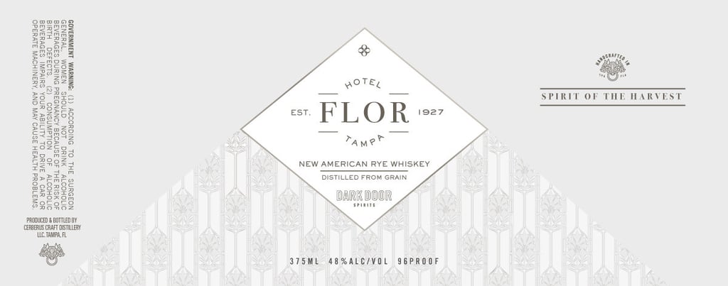 Cerberus Craft Distillery Dark Door Spirits Hotel Flor Tampa