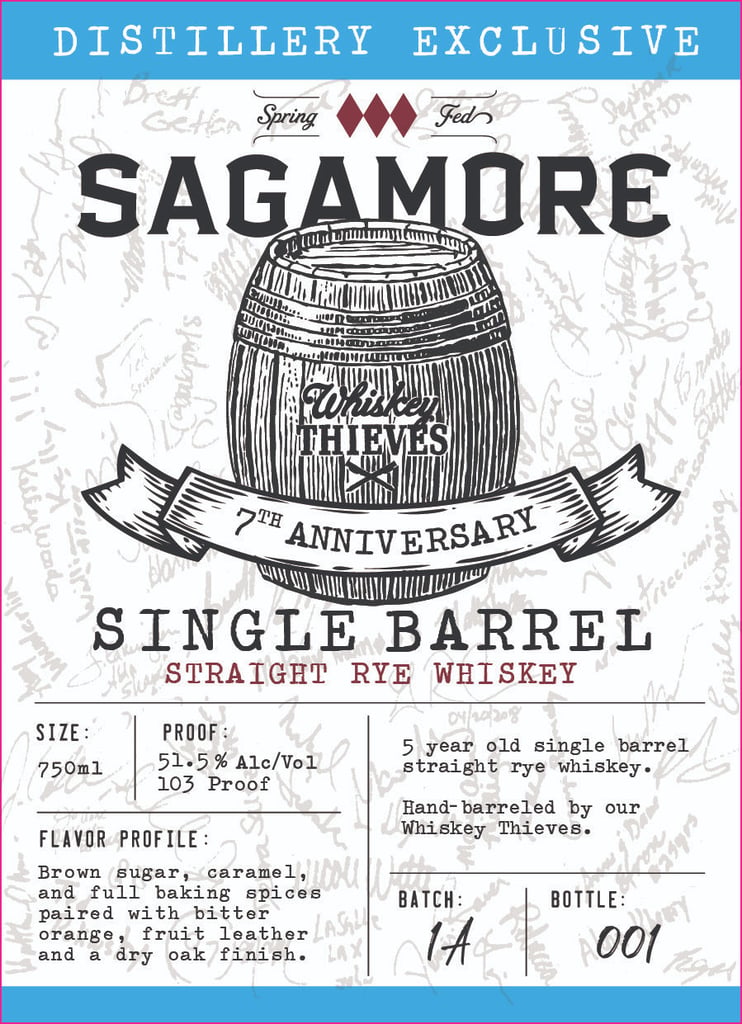 Sagamore 7th Anniversary Distillery Exclusive Single Barrel Straight Rye Whiskey