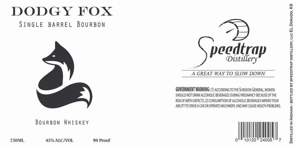 Speedtrap Distillery Dodgy Fox Single Barrel Bourbon Whiskey