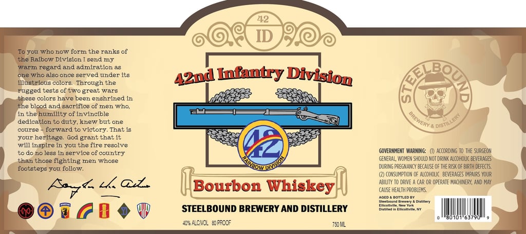 Steelbound Brewery & Distillery 42nd Infantry Division Bourbon Whiskey
