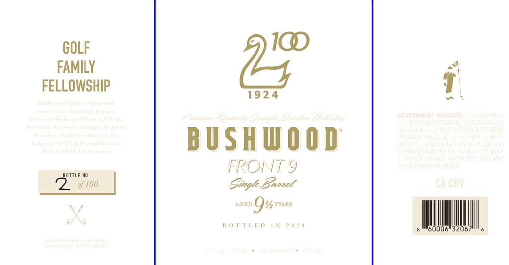 Bluegrass Bottling Bushwood Front 9 Single Barrel 9.5-Year Premium Straight Bourbon Whiskey