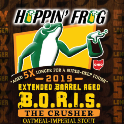 Hoppin’ Frog Releases 2019 Extended Barrel-Aged B.O.R.I.S. The Crusher Oatmeal-Imperial Stout