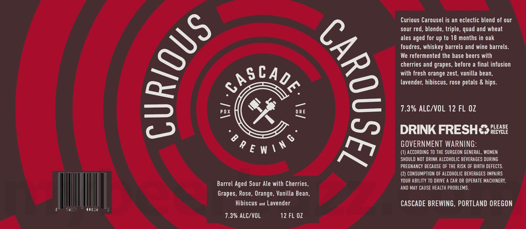 Cascade Brewing Adding Curious Carousel, The Vine: Sangiovese & Pêche