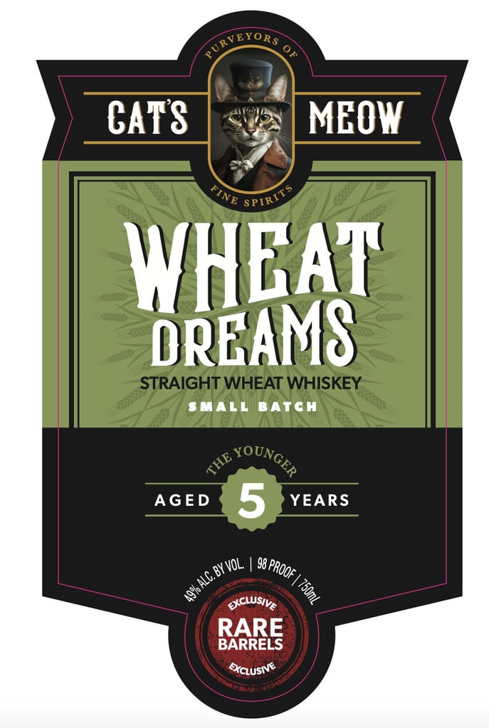 Long Creek Distillery Cat’s Meow Wheat Dreams Small Batch 5-Year Straight Wheat Whiskey