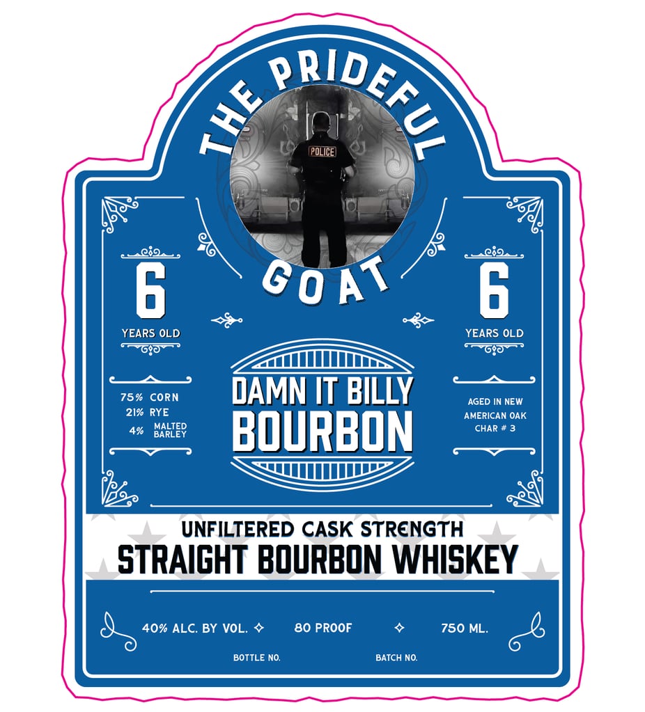Gulf Coast Distillers The Prideful Goat Damn It Billy 6-Year Unfiltered Cask Strength Straight Bourbon Whiskey