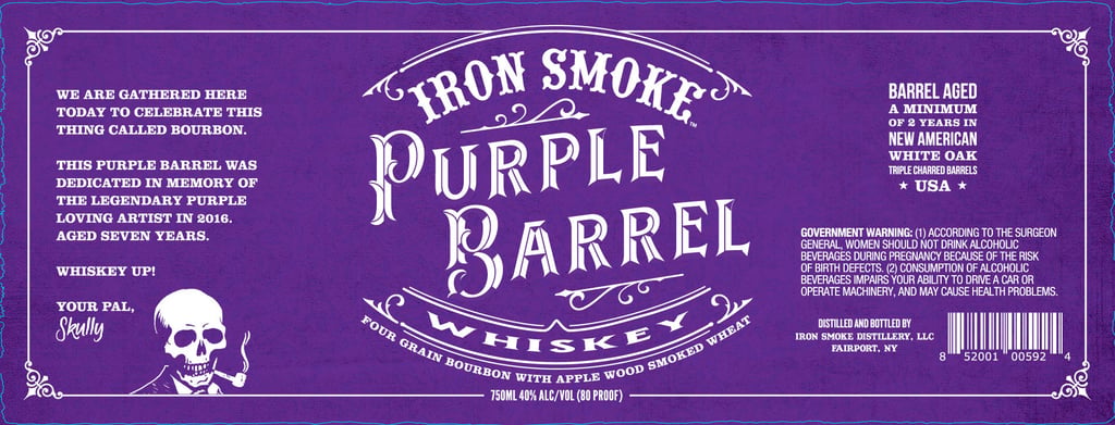 Iron Smoke Distillery Purple Barrel Whiskey Four Grain Bourbon With Apple Wood Smoked Wheat