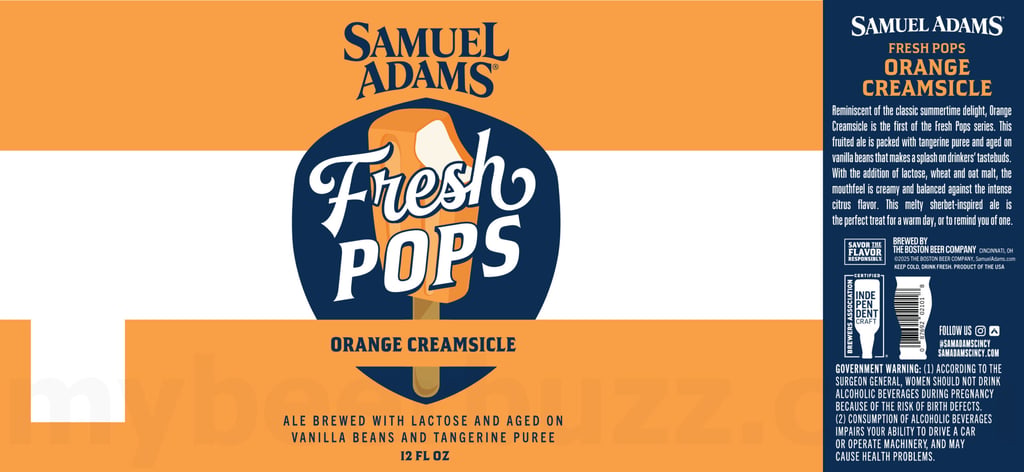 Samuel Adams Adding Fresh Pops Orange Creamsicle & Fresh Pop Strawberry Vanilla Shortcake