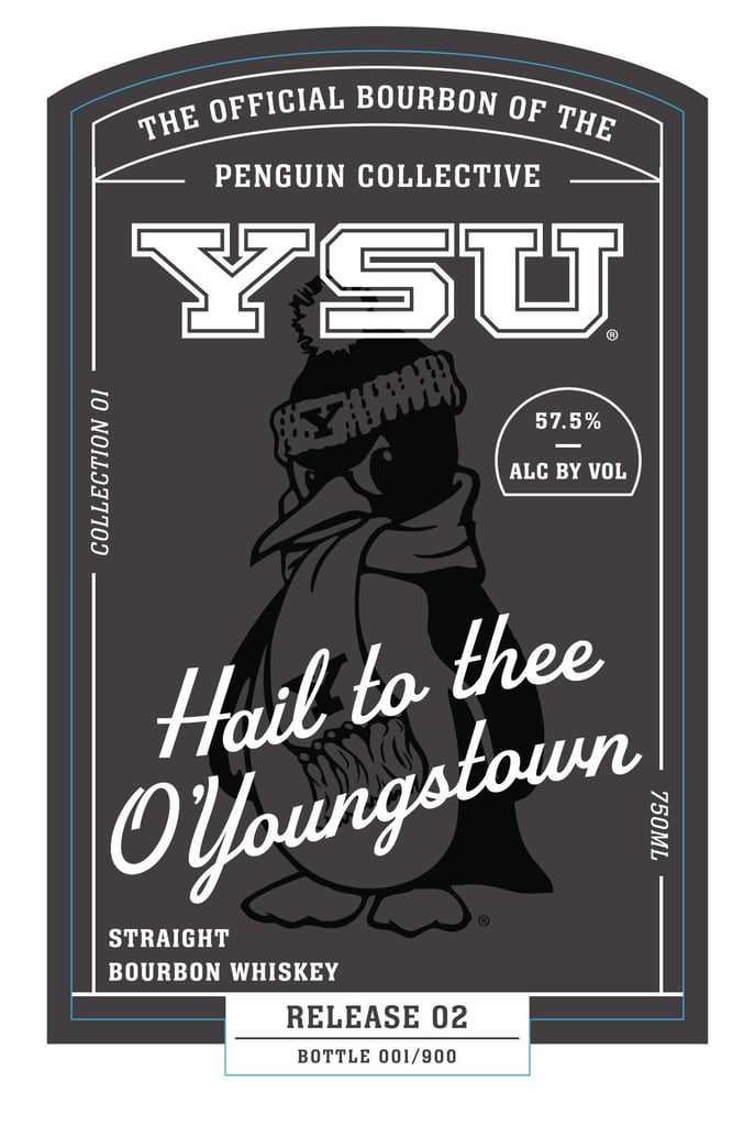 Swilled Dog Spirits YSU Hail To Thee O’Youngstown The Official Bourbon Of The Penguin Collective Release 02