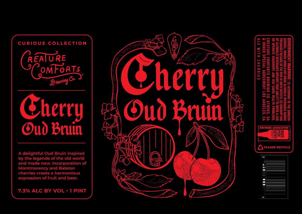 Creature Comforts Adding Cherry Oud Bruin, Bone Church, We Love LA, Coconut Cream Ale, Theodor & Fonio Lager Collaboration