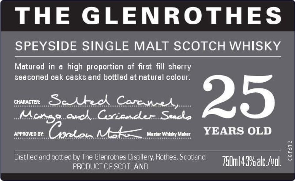 The Glenrothes 25-Year Speyside Single Malt Scotch Whiskey