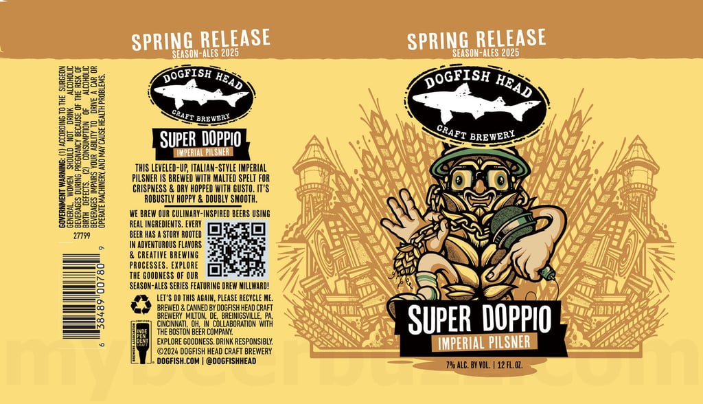 Dogfish Head Super Doppio Imperial Pilsner Coming In Spring 2025