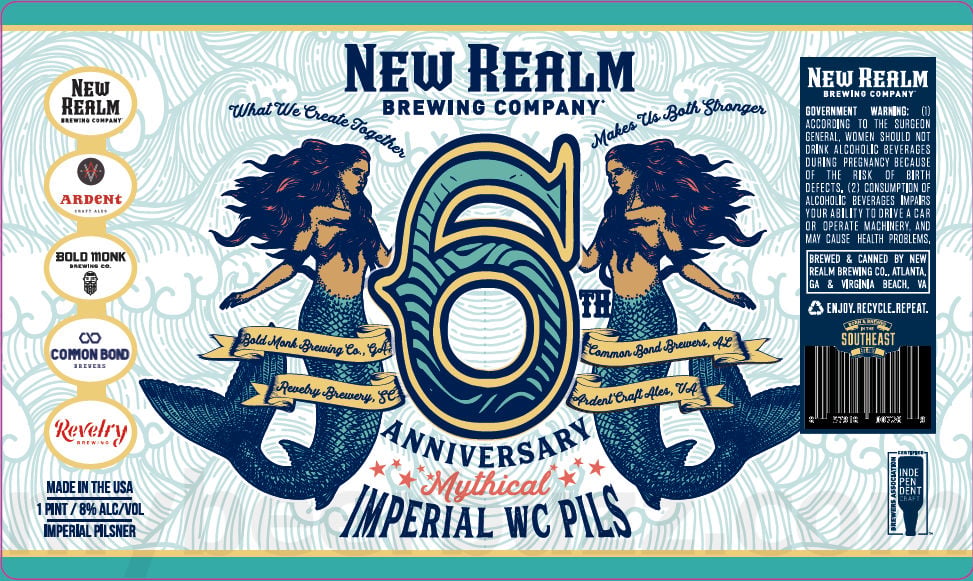 New Realm Teaming Up With Four Breweries For 6th Anniversary Mythical Imperial WC Pils