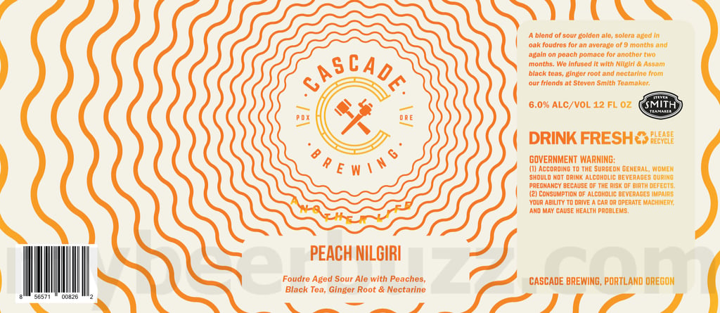 Cascade Adding Peach Nilgiri Foudre-Aged Sour
