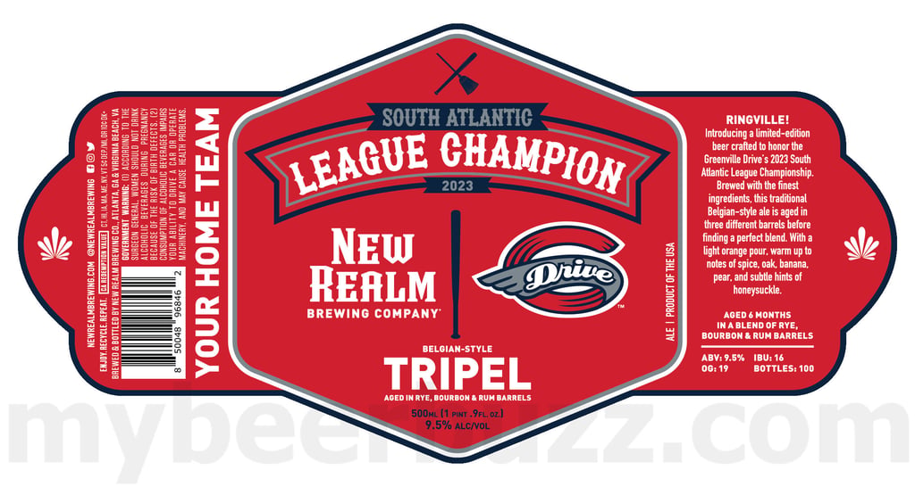 New Realm & Greenville Drive Team Up For Belgian-Style Tripel