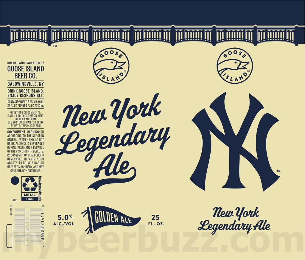 Goose Island Adding New York Legendary Ale For Yankees Baseball