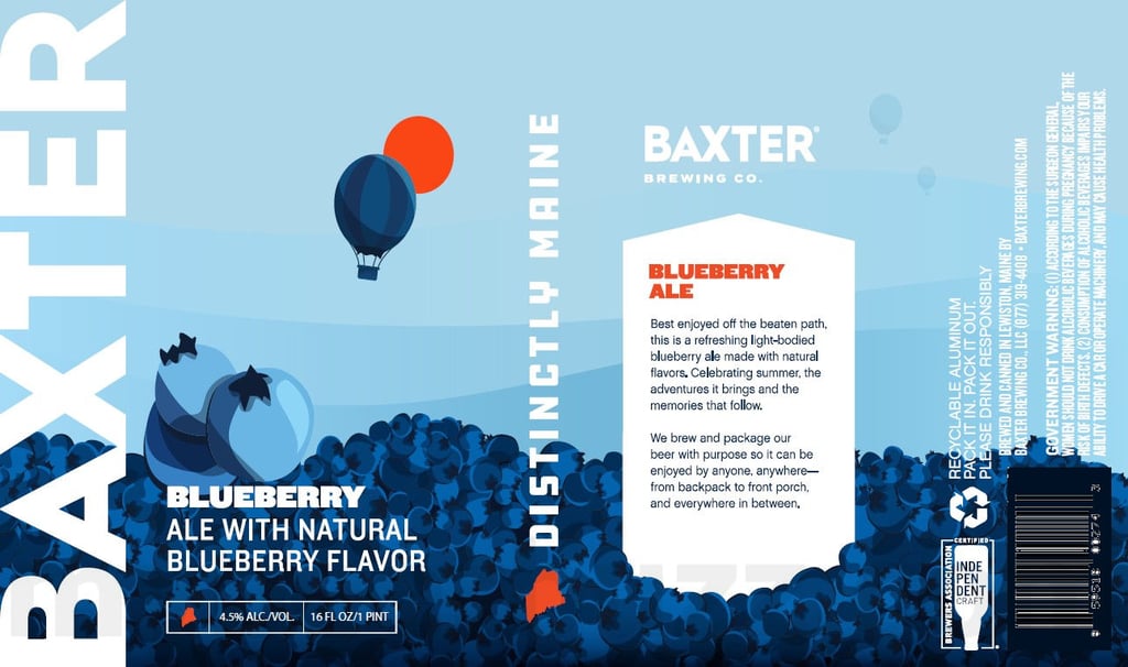 Baxter Updating Blueberry Ale & Adding Non-Alcoholic Blueberry