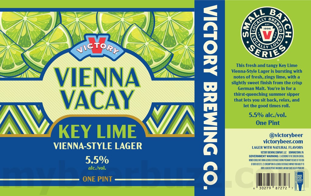 Victory Adding Vienna Vacay Key Lime Lager