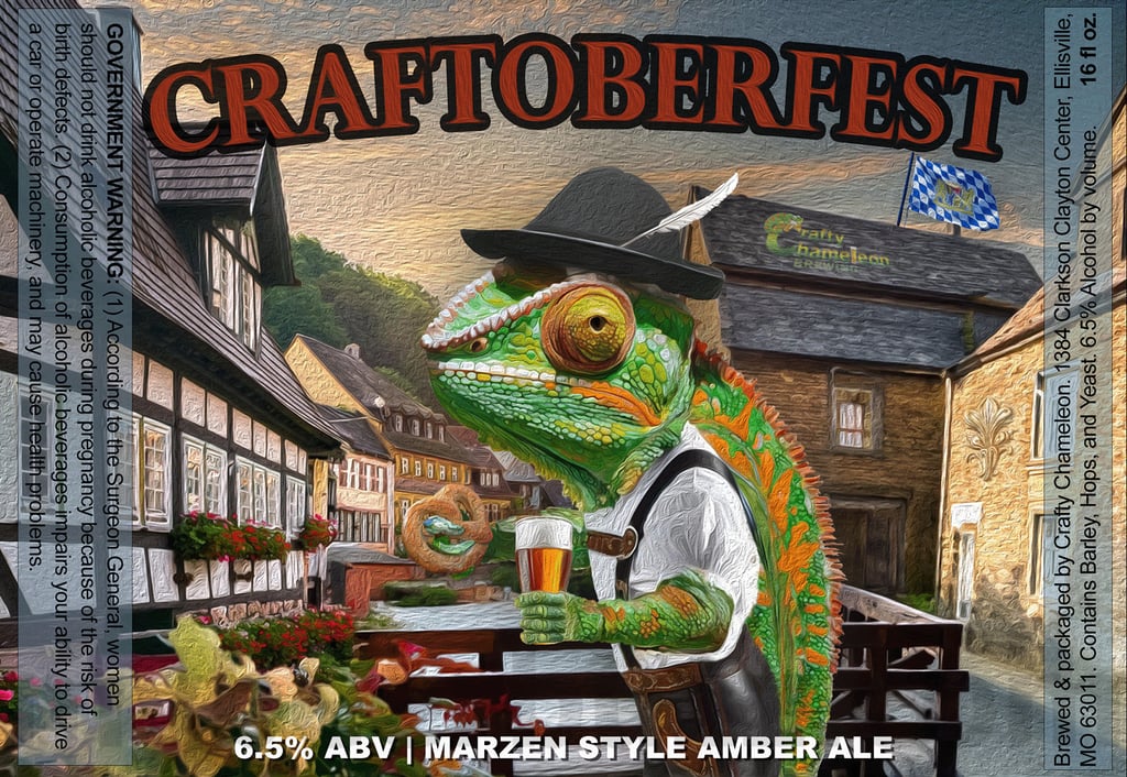 Crafty Chameleon Adding Craftoberfest