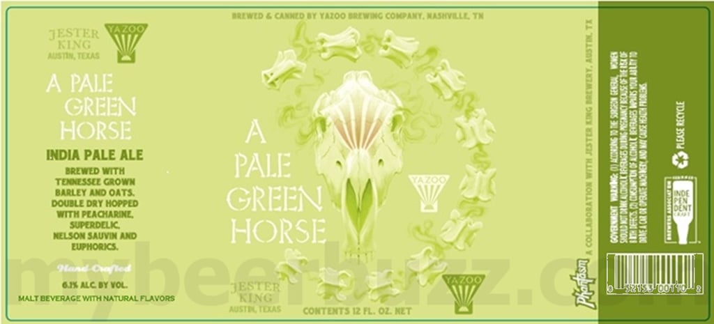 Yazoo Working On A Pale Green Horse Jester King Collaboration / Pacific Pale Ale