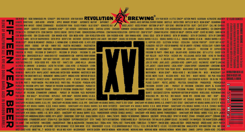 Revolution Brewing Adding XV Fifteen Year Beer