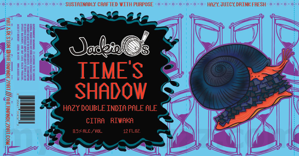 Jackie O’s Working On Time’s Shadow Hazy DIPA, Barking Pumpkin, Featherweight & Cool Beans