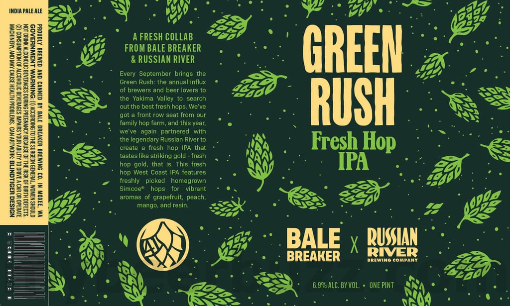Bale Breaker & Russian River Collaborate On Green Rush Fresh Hop IPA