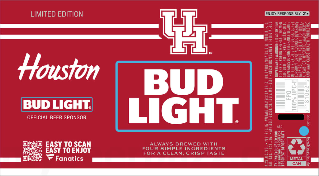 2025 Bud Light Houston 12-oz Cans