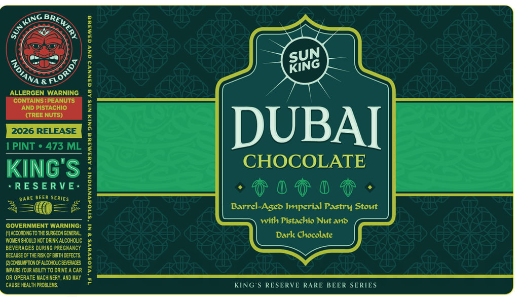 2026 Sun King Dubai Chocolate 16-oz Cans