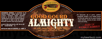 Cigar City – Good Gourd Almighty Aged in Bourbon Barrels