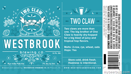 Westbrook Brewing Two Claw Rye IPA Coming To Cans