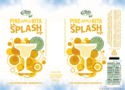 Bud Light Lime Adding Pine-Apple-Rita Splash Cans & Bottles