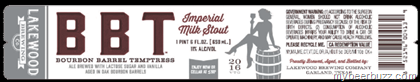 Lakewood Brewing – Bourbon Barrel Temptress (BBT) 2016, 2017 & Thread Spinner 8