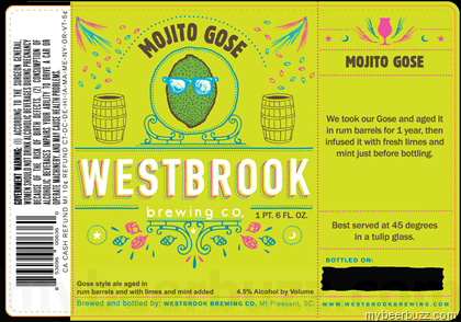 Westbrook Brewing – Mojito Gose Aged in Rum Barrels